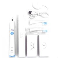 Electric Toothbrush VGR V-801 ultrasonic, pulsating USB Electric Brush with 2 nozzles for brushing teeth on a battery 3 modes White