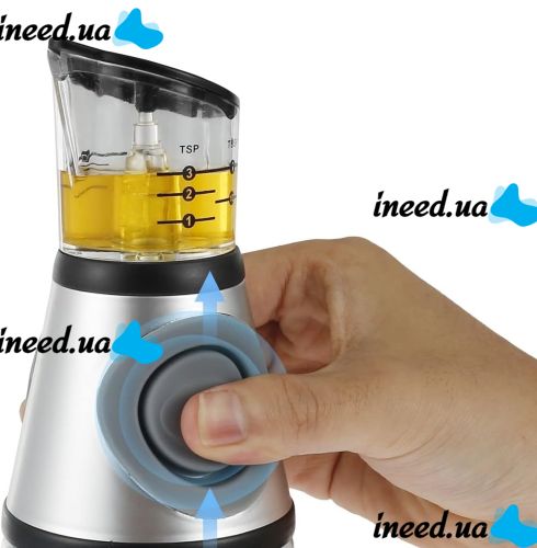 Кухонный дозатор для масла NBZ Press and Measure, стеклянная бутылка для масла и уксуса Oil Dispenser, нажимной диспенсер для жидких продуктов 500 мл