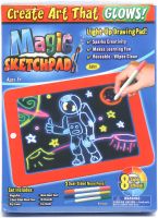 Световой 3D планшет Magic SketchPad RD-2003 волшебная детская светодиодная Led доска для рисования светом с дисплеем и неоновыми маркерами от 3-х лет
