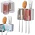 Ecoco XL-155 Wall Mount Holder for 4 Toothbrushes and Pastes + 2 Cups in the Bathroom Organizer with Holes for Storing Bathroom Accessories White