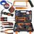 Set of locksmith hand tools in a suitcase Edon 003-1 13 items, set of household tools in a case for the home, pliers, screwdriver, saw
