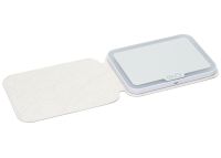 Настольное сенсорное зеркало планшет для макияжа Cosmetic Mirror аккумуляторное косметическое дорожное в чехле со светодиодной подсветкой на подставке