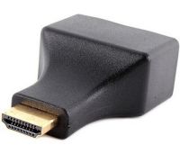 Одноканальный пассивный двойной переходник удлинитель HDMI сигнала - 2xRJ45 адаптер Voltronic по UTP кабелю по двум витым парам до 30м 1080P Черный