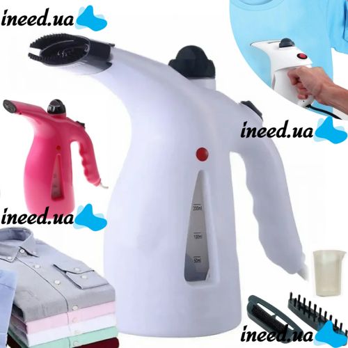 Вертикальный ручной паровой отпариватель 4в1 Facial Steamer RZ-608 750 Вт для одежды с 2 насадками Парогенератор, Паровой утюг пароочиститель от сети