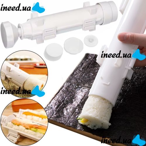 Форма для приготовления роллов Bazooka Sushezi сушимейкер, ролл машинка Sushi bazuka устройство прибор для суши в домашних условиях 30х6.5х6.5 см