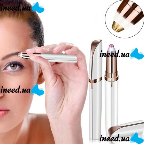 Женский эпилятор для бровей Finishing Touch Flawless Brows, Портативный триммер электробритва для удаления волос на батарейках Белый