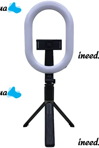 Телескопическая селфи палка тренога Selfie Stick A8 с кольцевой LED лампой для селфи, Монопод 100 см с подсветкой с держателем для телефона и пультом
