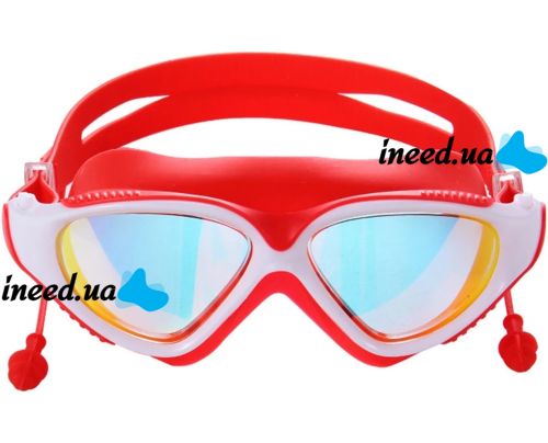 Очки для плавания Conquest Uv Shield Anti-Fog защитная маска с двойным регулируемым ремешком, берушами и защитой от УФ в чехле для бассейна 17х5 см