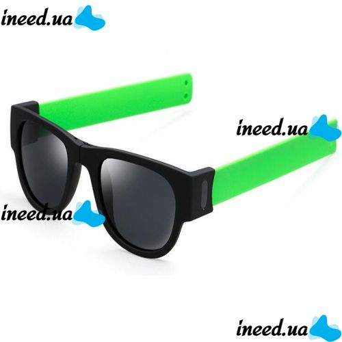 Гибкие солнцезащитные очки браслет Clix Out Sunglasses для мужчин и женщин, Спортивные очки-браслет трансформер с гибкими дужками, Зеленые