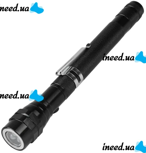 Телескопический ручной фонарь X-Balog BL-T91 светодиодный гибкий LED фонарик с магнитом на батарейках для освещения и захвата металлических предметов