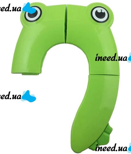 Child's Folding Potty Seat Toad travel folding plastic toilet seat potty training pad with cover Frog Green 35X30 cm