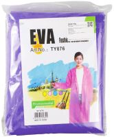 Многоразовый дождевик с капюшоном EVA Raincoat TY876 120 см универсальный ветрозащитный плащ на кнопках с длинным рукавом от дождя и ветра AND-74