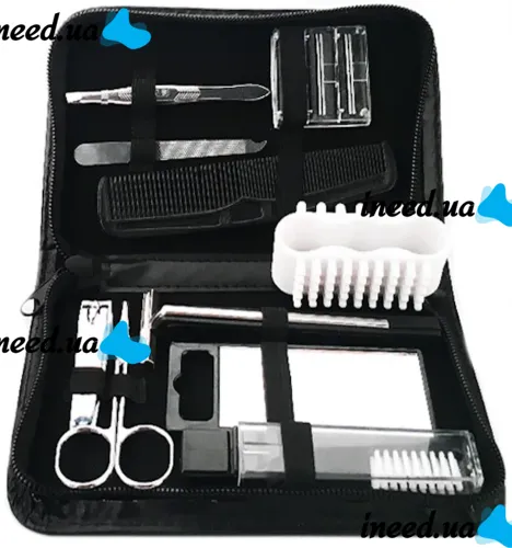 Electric Laser Comb Power Grow Comb BOS-25 against hair loss and for hair Growth with a manicure set for alignment on batteries Black