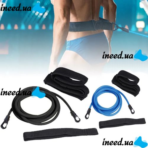 Регулируемый поясной ремень для тренировок плавания Swimming Training Belt в бассейне, Тренировочные резинки для обучения плаванию взрослых и детей