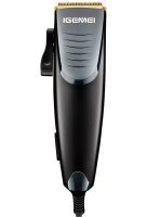 Men's hair clipper Gemei GM-836 wired trimmer for cutting and edging beard and mustache with replaceable nozzles in a case from IGemei network