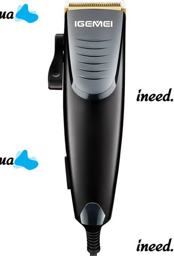 Men's hair clipper Gemei GM-836 wired trimmer for cutting and edging beard and mustache with replaceable nozzles in a case from IGemei network