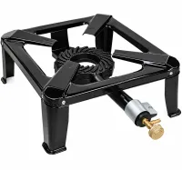 Одноконфорочная газовая плита Kraft&Dele KD117850 5.6 кВт чугунный таганок с ручной регулировкой пламени для газового баллона Gas Cooker SGB-04D
