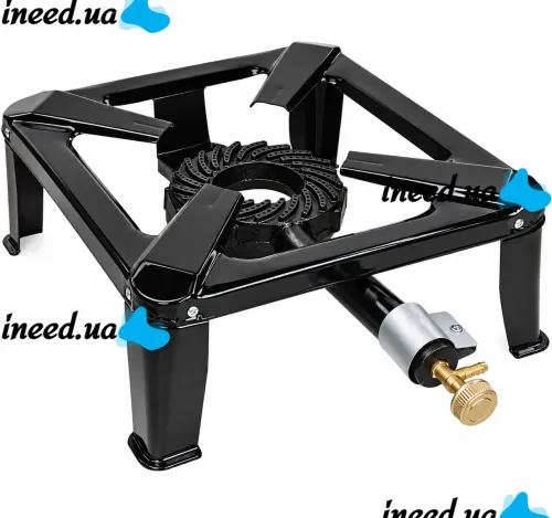 Одноконфорочная газовая плита Kraft&Dele KD117850 5.6 кВт чугунный таганок с ручной регулировкой пламени для газового баллона Gas Cooker SGB-04D