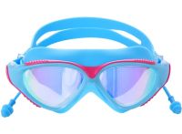 Очки для плавания Conquest Uv Shield Anti-Fog защитная маска с двойным регулируемым ремешком, берушами и защитой от УФ в чехле для бассейна 17х5 см