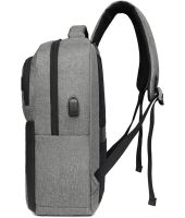Городской молодежный оксфордский рюкзак Bag BG-40 Серый для ноутбука 15,6" дюйма универсальный мужской с USB и портом для наушников 42Х28 см BG40