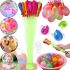 Набір водяних кульок бомб Happy Baby balloons MS-23-221 37 штук комплект різнокольорових куль бомб для водних битв з насадкою для затоки води