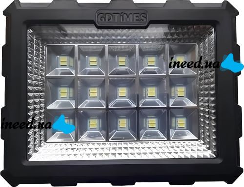 Переносная солнечная станция GDLite GD-106 портативный LED фонарь прожектор с 3 лампами и повербанком на солнечной батареи 4000 мАч GDTimes ZB-28