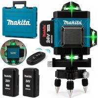 Лазерний 4D 16-лінійний зелений нівелір Makita SKR200Z 24V 5Ah, самовирівнюється рівень Макіта для вимірювання перетину 16 променів на 360 в кейсі