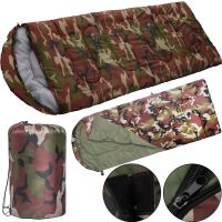Sleeping bag Tramp TR-2175 up to -20 degrees 210X75 cm Water-repellent Insulated Tourist Winter Sleeping Bag with Hood and Cover Camouflage
