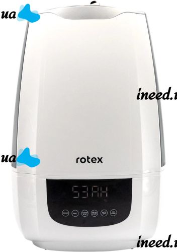 Rotex RHF-600-W Ultrasonic Humidifier for 6 liters 35 sq.m Ionizer Purifier with LED Display and 30W Water purification filter from the mains White