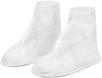 Многоразовые бахилы для обуви Adult Shoe Cover водонепроницаемые защитные чехлы дождевики на молнии с протектором от дождя и грязи Прозрачные
