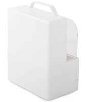 Настольный органайзер для хранения косметики Cosmetic Storage Box GW-880 косметическая полочка 4 секции с выдвижными ящиками и ручкой Белая