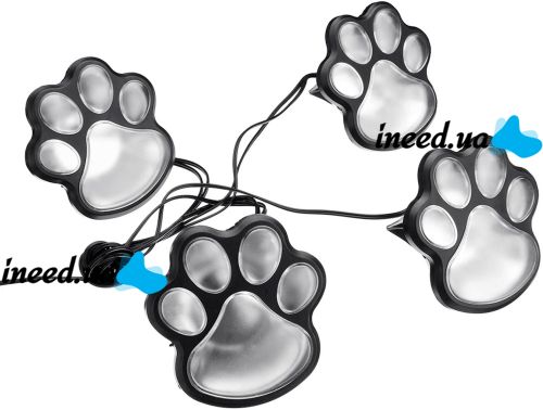 Садовые светящиеся следы Paw Print Light DL49 автономный уличный LED светильник в грунт, светодиодное освещение для газона на солнечной батарее
