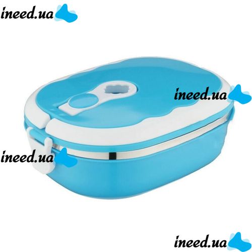 Двойной термо ланч бокс из нержавеющей стали Luch box Two Layers LB-2180 на 2 секции, Ланч-бокс контейнер на 2 отделения по 800 мл, Судочек Lunchbox