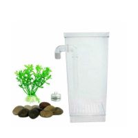 Самоочищающийся аквариум My Fun Fish 2 л с LED подсветкой 12x12x25 см, Квадратный, маленький акриловый наноаквариум с системой самоочищения для рыбок