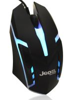 Игровая проводная компьютерная мышка Jedel M66 с RGB подсветкой для компьютера и ноутбука, Геймерская USB мышь 1000DPI для ПК 95543 Черная