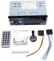 Автомагнитола 1DIN Pioneer 4051AI с дисплеем 4,1" дюймов и пультом ду, Автомобильный плеер Пионер с держателем телефона MP3 USB SD Bluetooth Черная