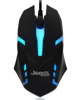 Игровая проводная компьютерная мышка Jedel M66 с RGB подсветкой для компьютера и ноутбука, Геймерская USB мышь 1000DPI для ПК 95543 Черная