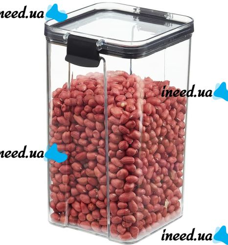 Набор контейнеров для сыпучих Food Storage Container Set 8 емкостей, прозрачные органайзеры, баночки для хранения пищевых продуктов, круп с крышками