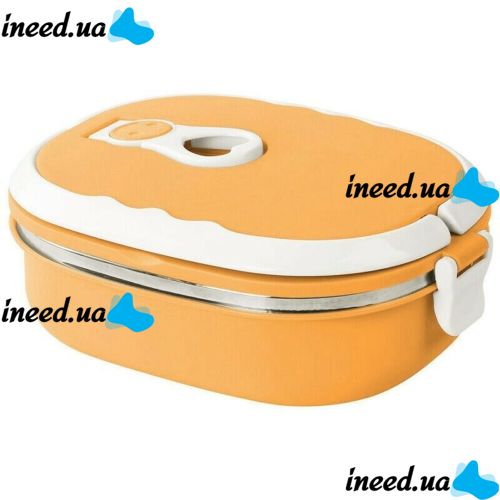 Двойной термо ланч бокс из нержавеющей стали Luch box Two Layers LB-2180 на 2 секции, Ланч-бокс контейнер на 2 отделения по 800 мл, Судочек Lunchbox