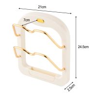 Настенный держатель для крышек Kitchen Pot Cover Rack, Подставка органайзер сушилка для 2 крышек кастрюль на стену, Навесной стеллаж для крышек
