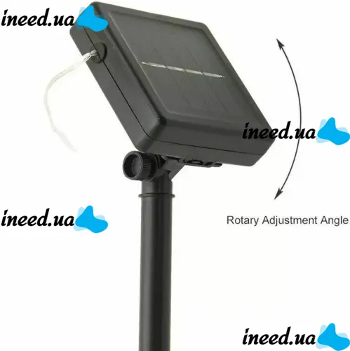 Вулична Світлодіодна гірлянда Solar String Lights LS48-100W 12 метрів 100 LED діодів Холодний білий Роса Cool light з сонячною панеллю для дерев і веранд