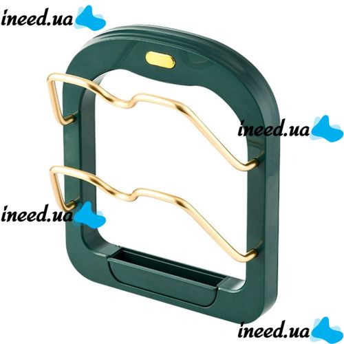 Настенный держатель для крышек Kitchen Pot Cover Rack, Подставка органайзер сушилка для 2 крышек кастрюль на стену, Навесной стеллаж для крышек