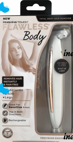 Электробритва триммер New Flawless Body женская аккумуляторная бритва для удаления волос с тела, беспроводной эпилятор с насадками и подсветкой