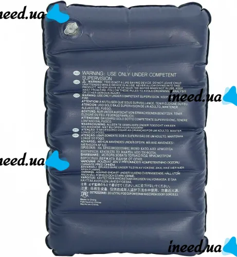 Intex Inflatable Pillow 68672 47x30 cm Tourist Inflatable Pillow Flocked for Swimming and Travel Head Pad for Camping Blue