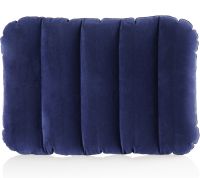 Intex Inflatable Pillow 68672 47x30 cm Tourist Inflatable Pillow Flocked for Swimming and Travel Head Pad for Camping Blue