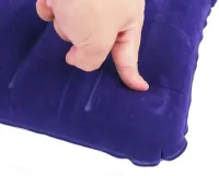 Intex Inflatable Pillow 68672 47x30 cm Tourist Inflatable Pillow Flocked for Swimming and Travel Head Pad for Camping Blue