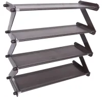 Складная этажерка полка для хранения обуви Z-Shared Shoe Rack YH8802-4 на 4 полки, Бытовая стойка органайзер YH-8802 для вещей и обуви Кофейная