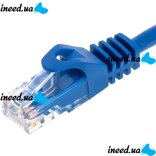 Высокоскоростной сетевой LAN кабель патч корд UTP Cat5e 30 метров RJ-45 для подключения к компьютеру интернета, Коммутационный ethernet шнур Синий