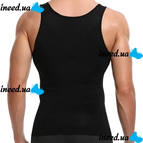 Утягивающая майка для мужчин Slim'n Lift men корректирующее мужское белье Black, Мужская корректирующая майка Слим энд Лифт фо Мэн Черная