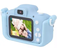Детский цифровой фотоаппарат Smart kids Kitty XO XJ01 с селфи камерой и видео съемкой 600mAh, Камера Котик 2" с встроенными играми для детей Синий